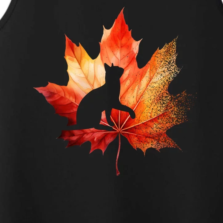 Autumn Cat Fall Lover Performance Tank