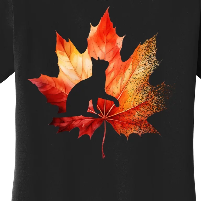 Autumn Cat Fall Lover Women's T-Shirt