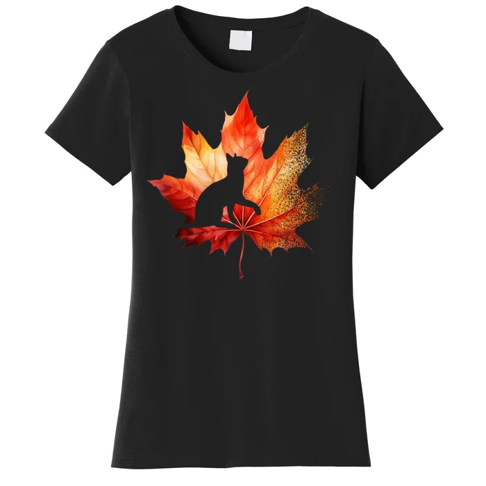 Autumn Cat Fall Lover Women's T-Shirt