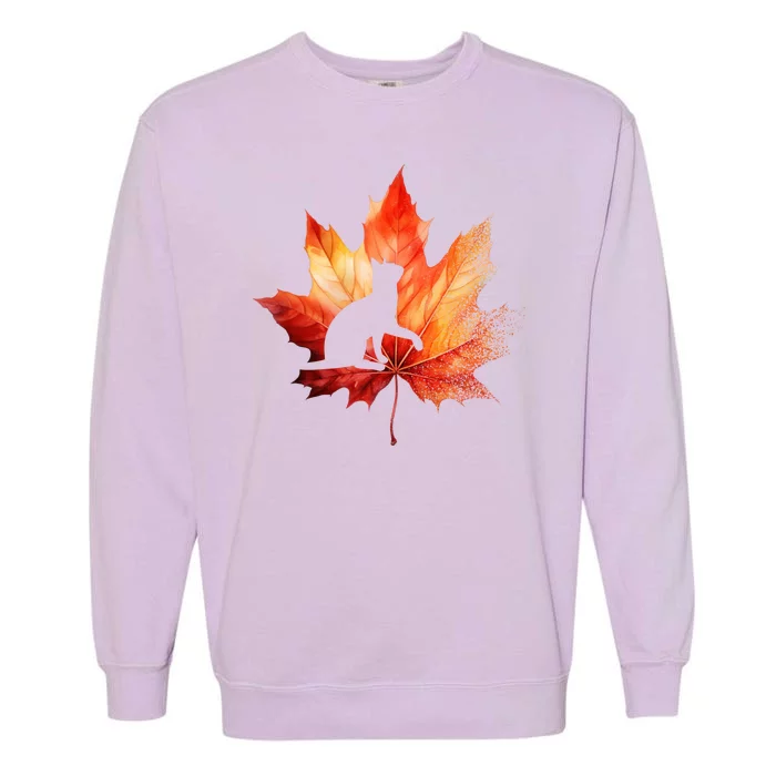 Autumn Cat Fall Lover Garment-Dyed Sweatshirt