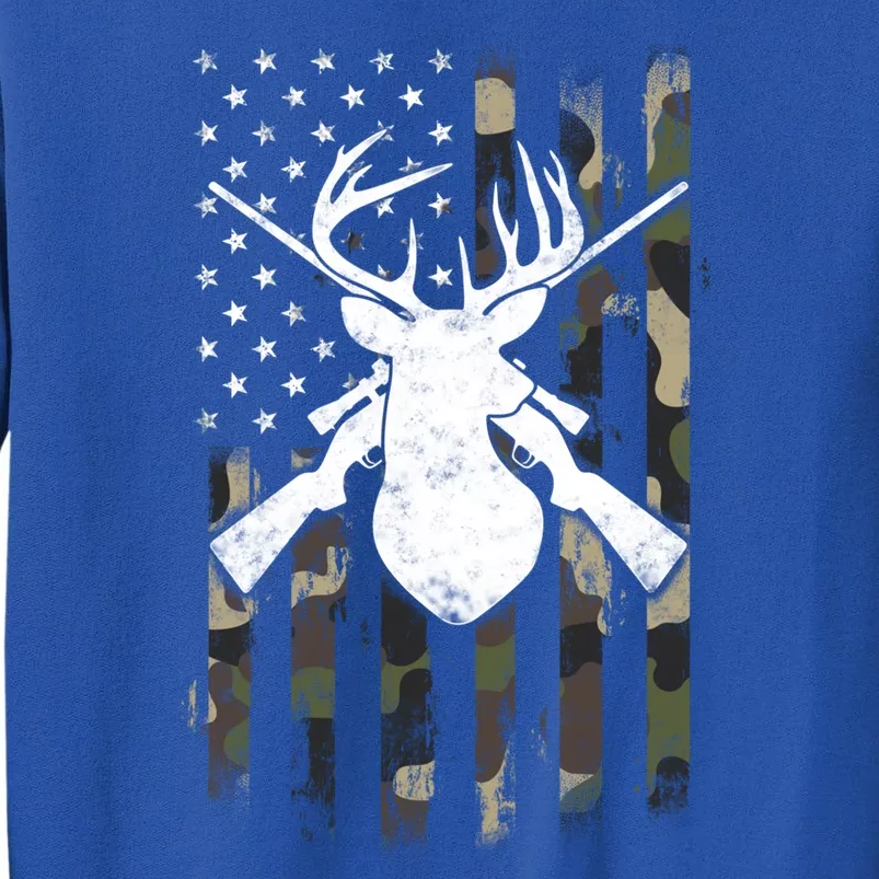 American Camouflage Flag Whitetail Buck Deer Hunting Funny Gift Great Gift Sweatshirt