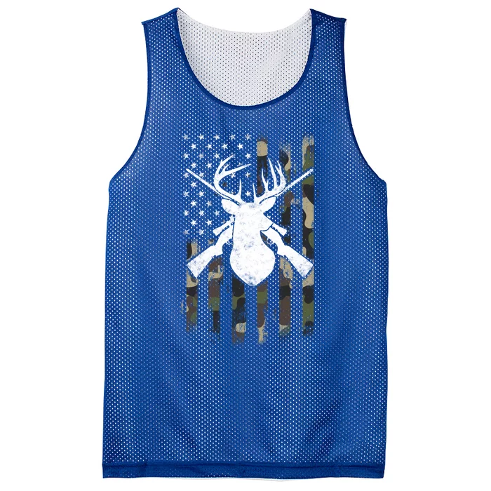 American Camouflage Flag Whitetail Buck Deer Hunting Funny Gift Great Gift Mesh Reversible Basketball Jersey Tank