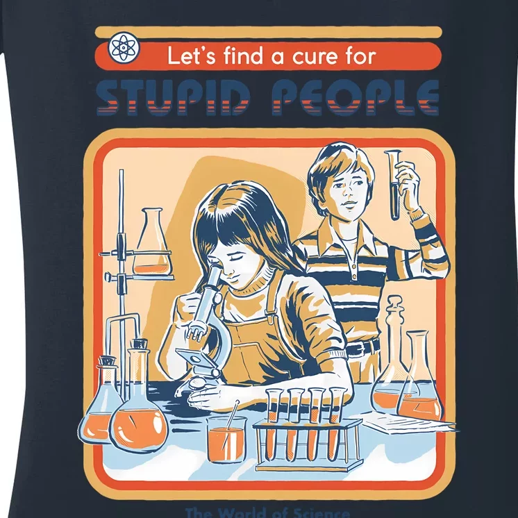 A Cure For Stupid People Women's V-Neck T-Shirt