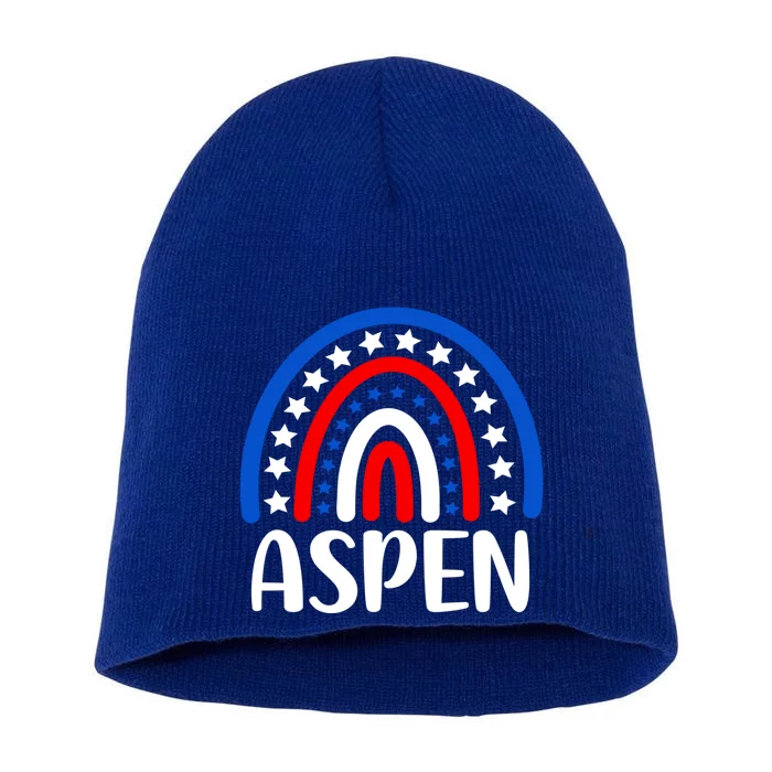 Aspen Colorado Gift I Love Aspen Colorado Usa Gift Short Acrylic Beanie