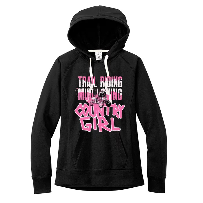 ATV Country Girl Four Wheeler Women's Fleece Hoodie