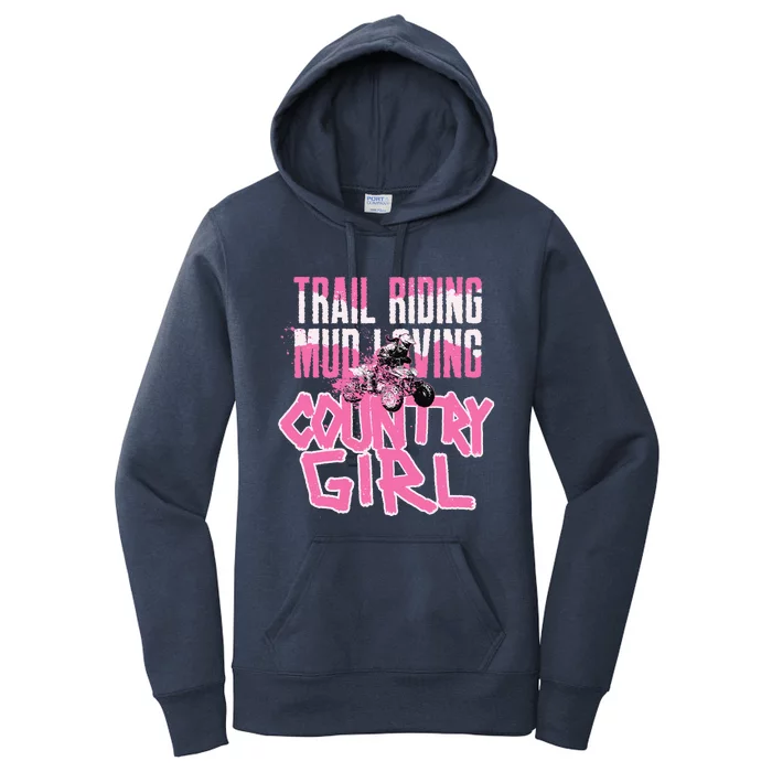 ATV Country Girl Four Wheeler Women's Pullover Hoodie