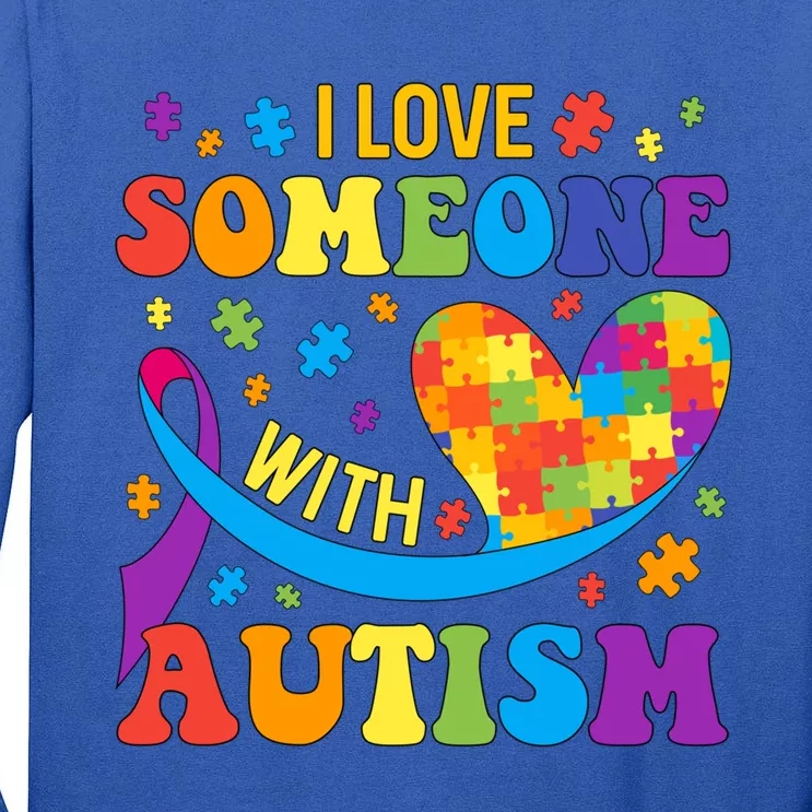 Autism Cool Gift I Love Someone With Autism Gift Tall Long Sleeve T-Shirt