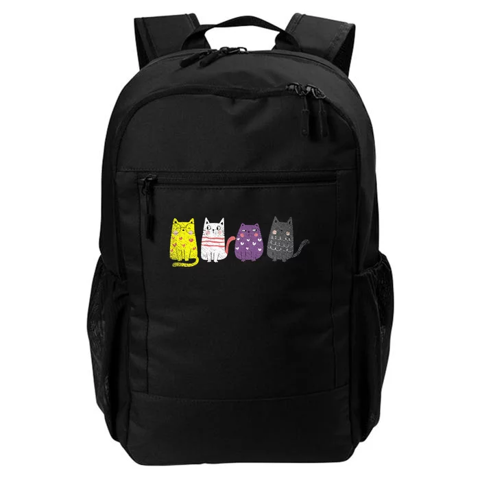 Animal Cat Gift Non Binary Pride Agender Non Binary Daily Commute Backpack