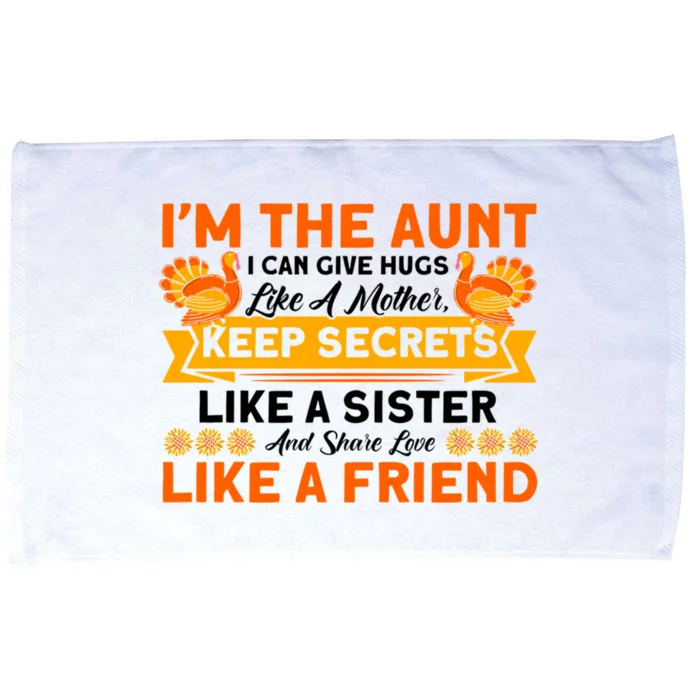 Aunt Can Give Hugs Like A Mother Thanksgiving Aunt Great Gift Microfiber Hand Towel