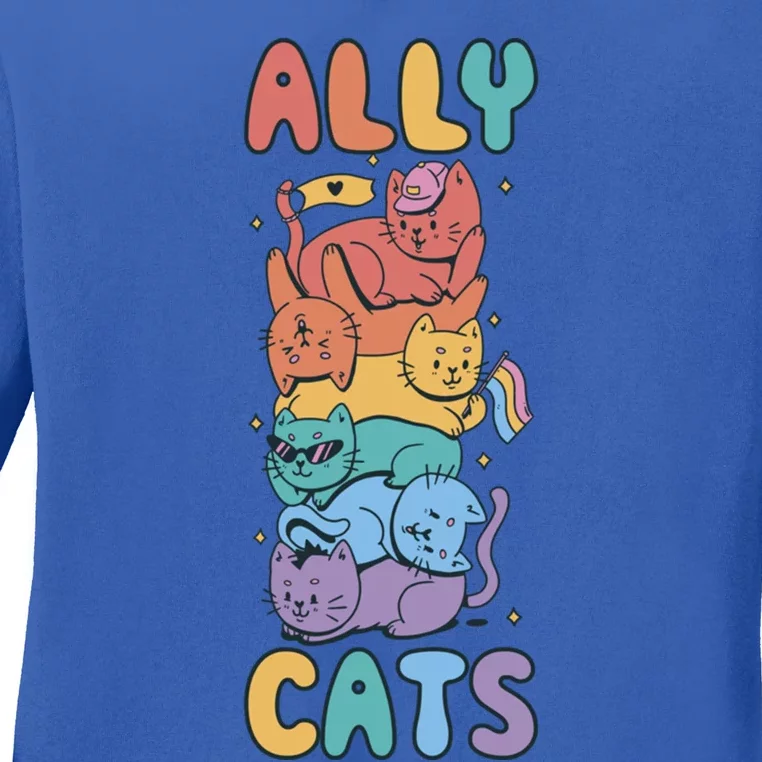 Ally Cat Gift Ladies Long Sleeve Shirt