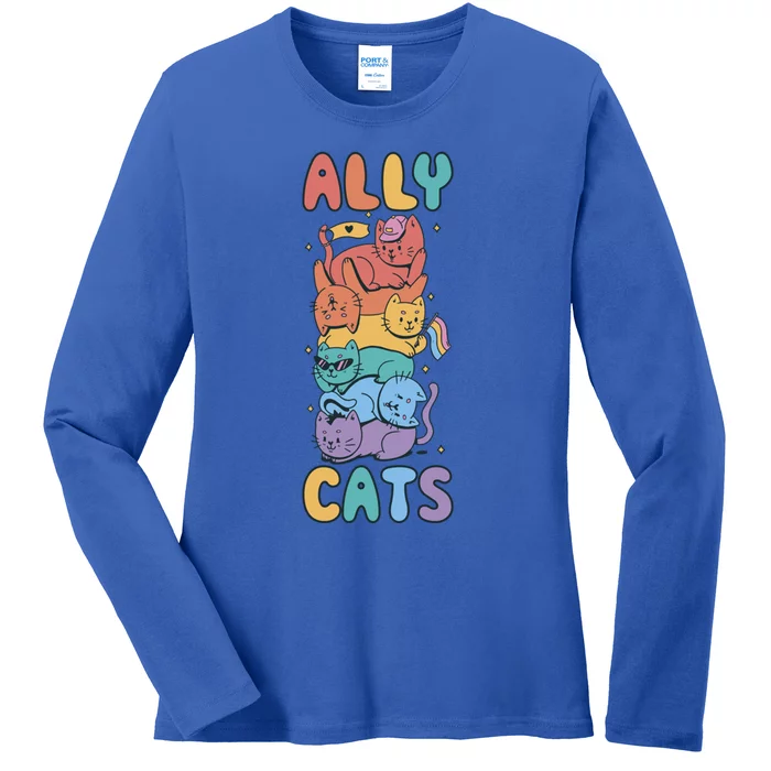 Ally Cat Gift Ladies Long Sleeve Shirt