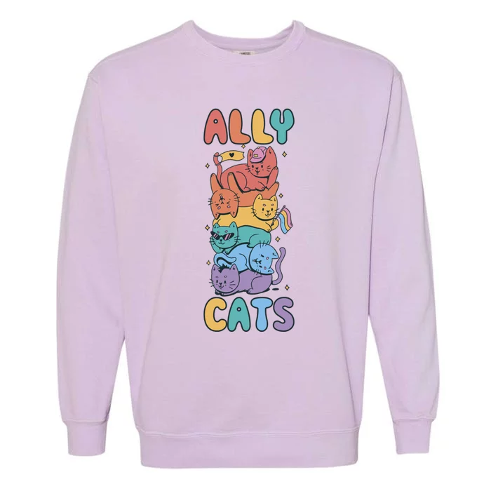 Ally Cat Gift Garment-Dyed Sweatshirt