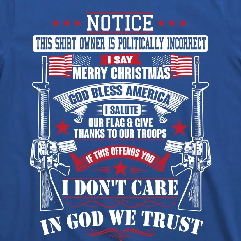 American Conservative God Bless America Country Gift T-Shirt