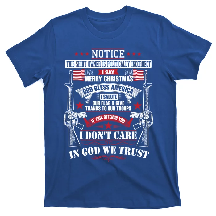 American Conservative God Bless America Country Gift T-Shirt