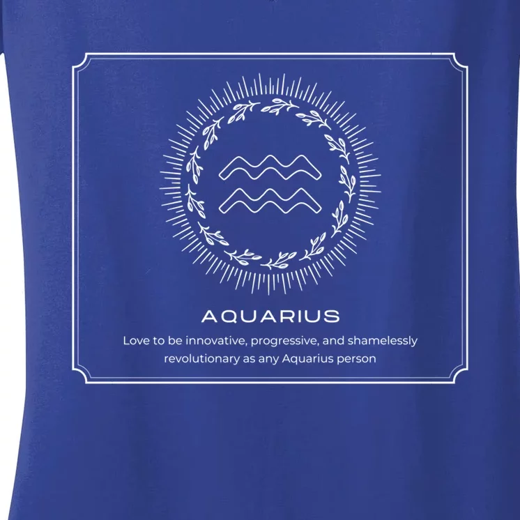 Aquarius Character Gift Women's V-Neck T-Shirt