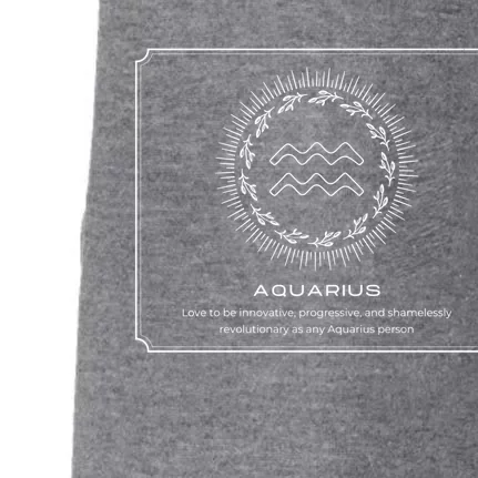 Aquarius Character Gift Doggie 3-End Fleece Hoodie