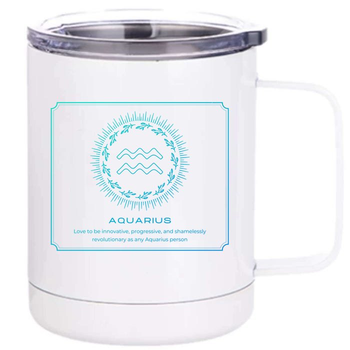 Aquarius Character Gift Front & Back 12oz Stainless Steel Tumbler Cup