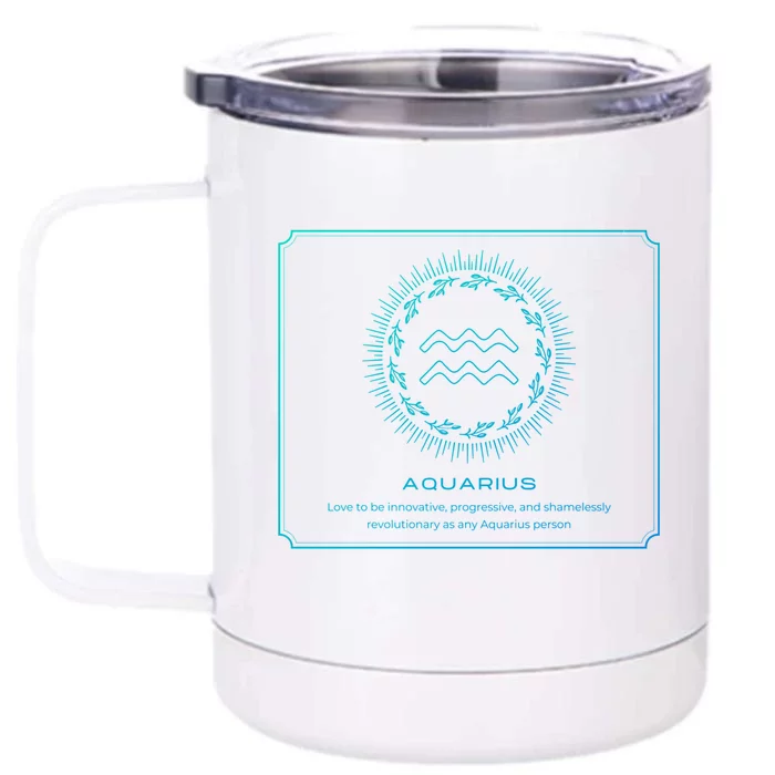 Aquarius Character Gift Front & Back 12oz Stainless Steel Tumbler Cup