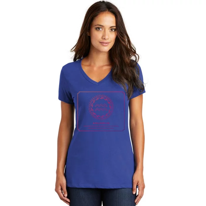 Aquarius Character Gift Women's V-Neck T-Shirt