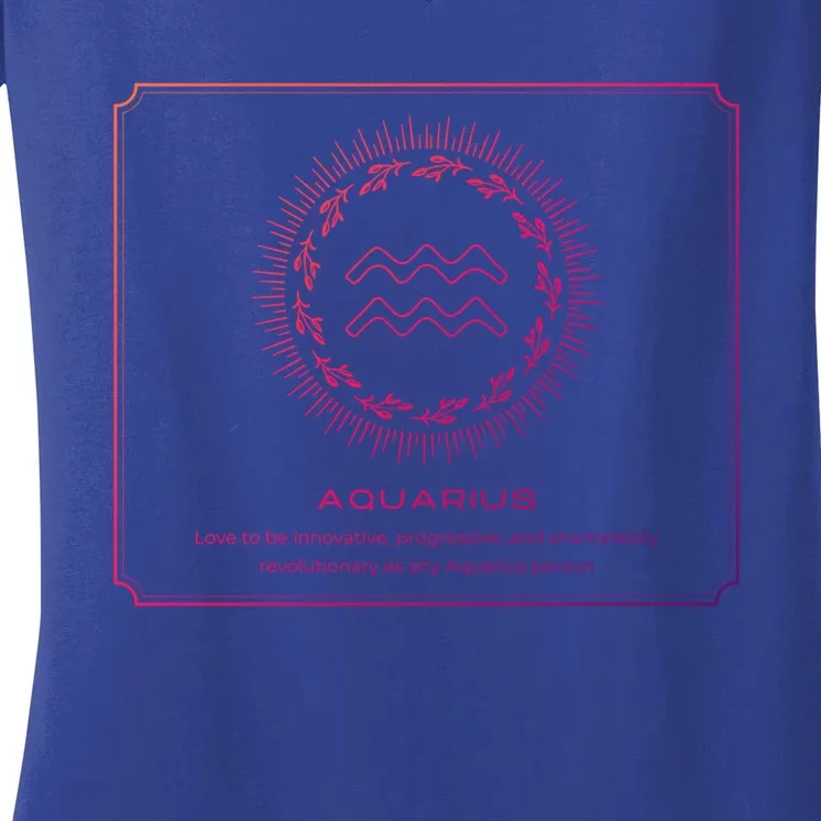 Aquarius Character Gift Women's V-Neck T-Shirt