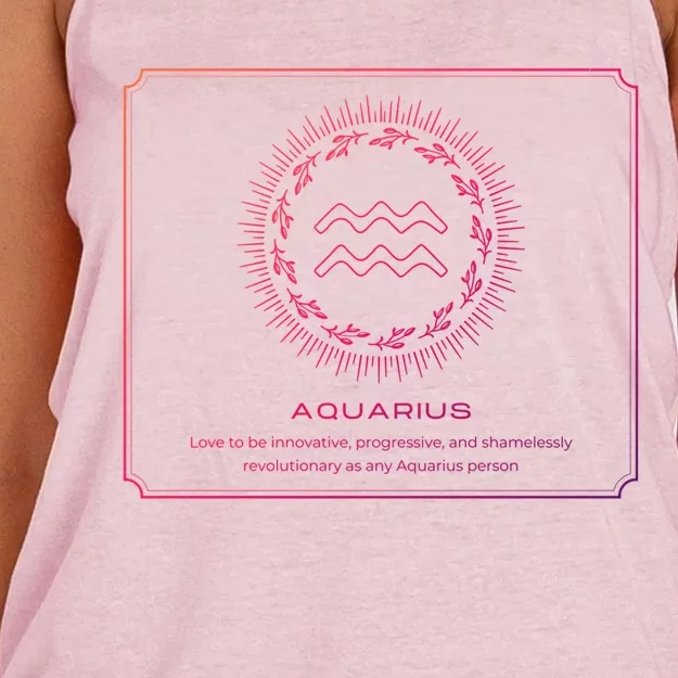 Aquarius Character Gift Women's Knotted Racerback Tank