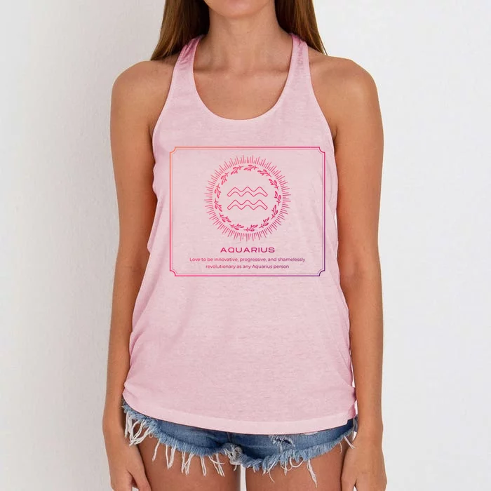 Aquarius Character Gift Women's Knotted Racerback Tank