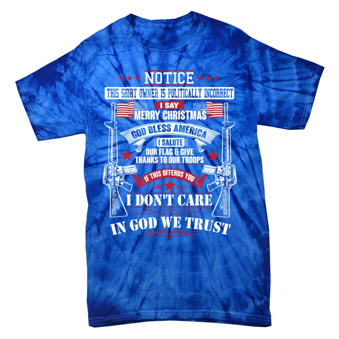 American Conservative God Bless America Country Gift Tie-Dye T-Shirt