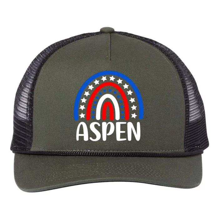 Aspen Colorado Gift I Love Aspen Colorado Usa Gift Retro Rope Trucker Hat Cap