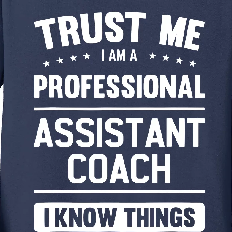 Assistant Coach Gift Idea Professional Coaches Kids Long Sleeve Shirt