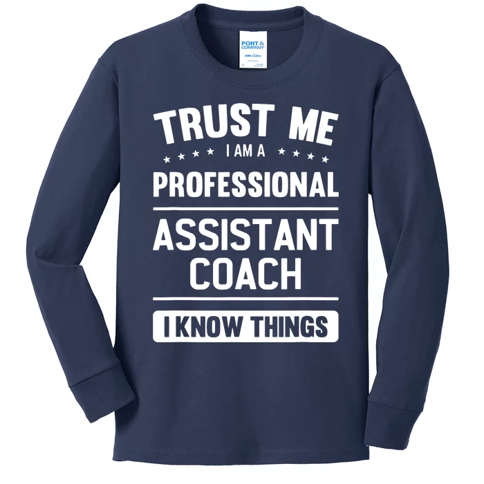 Assistant Coach Gift Idea Professional Coaches Kids Long Sleeve Shirt