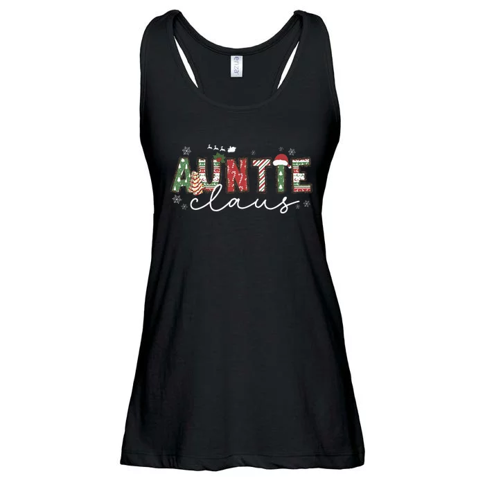 Auntie Claus Groovy Xmas Matching Family Christmas Ladies Essential Flowy Tank