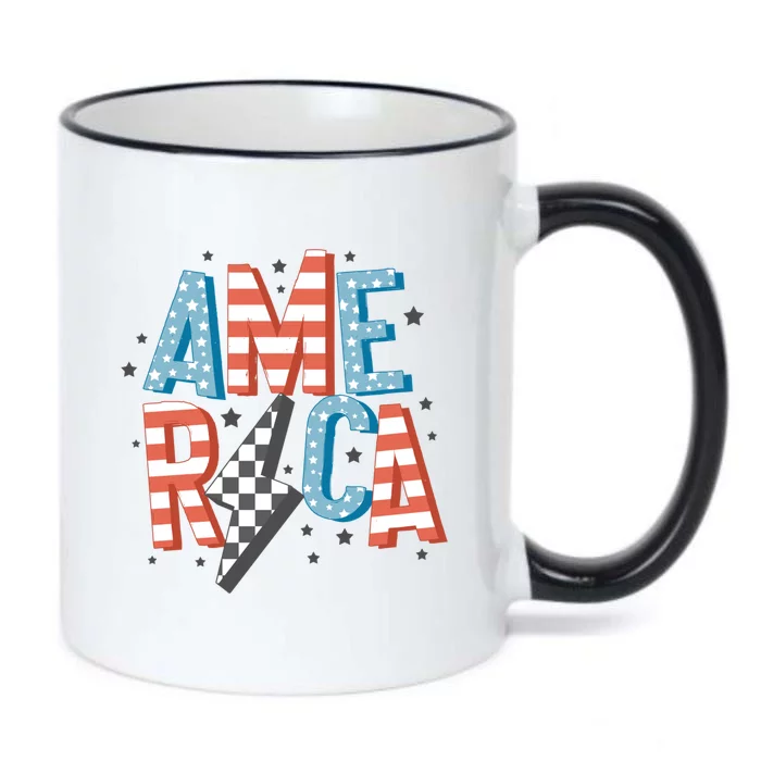 America Cute Gift Black Color Changing Mug