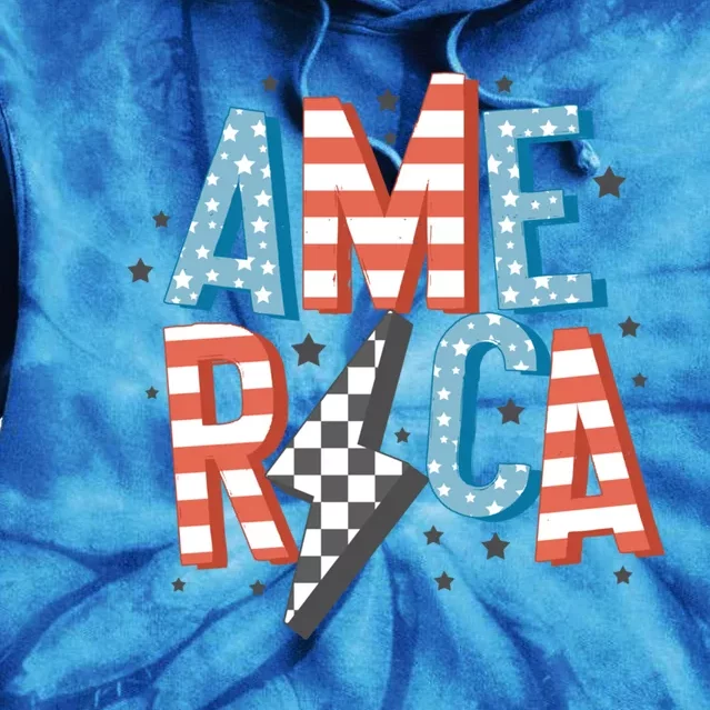 America Cute Gift Tie Dye Hoodie