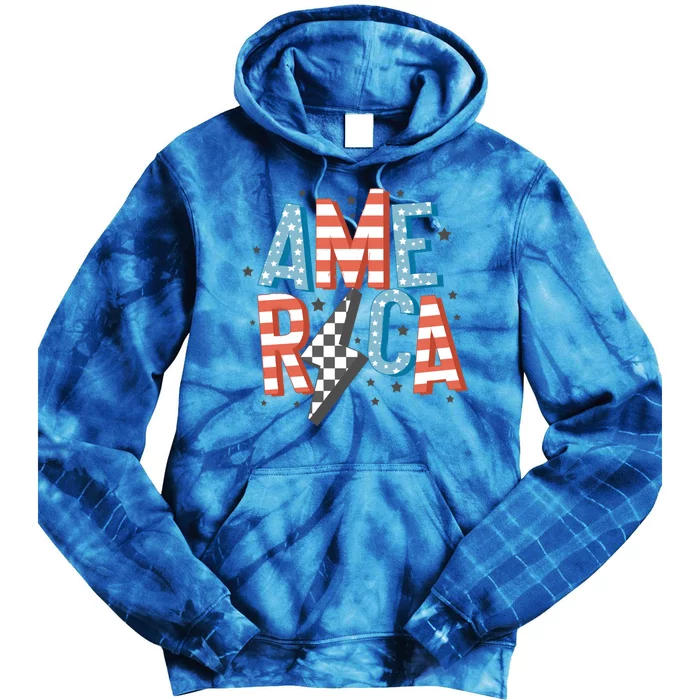 America Cute Gift Tie Dye Hoodie