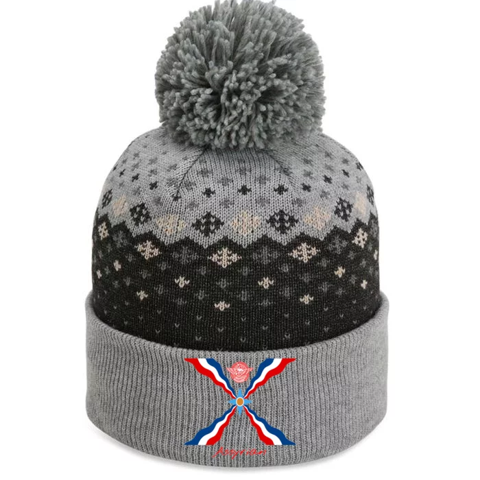 Assyria Cool Gift Assyrian Flag Cool Gift Assyrians Lamassu Gift The Baniff Cuffed Pom Beanie