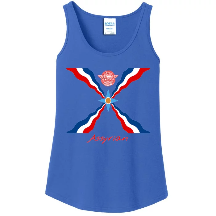 Assyria Cool Gift Assyrian Flag Cool Gift Assyrians Lamassu Gift Ladies Essential Tank