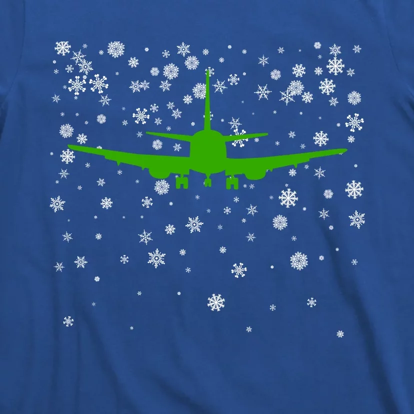 Airplane Christmas Gift Airplane Jet Cute Gift Blue Small T-Shirt