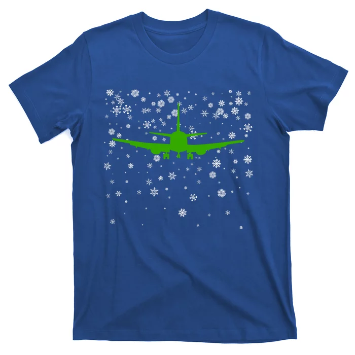 Airplane Christmas Gift Airplane Jet Cute Gift Blue Small T-Shirt