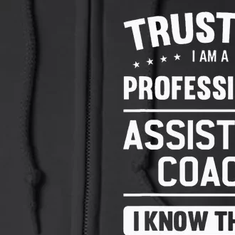 Assistant Coach Gift Idea Professional Coaches Full Zip Hoodie