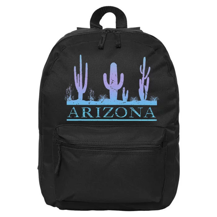 Arizona Cactus Garden Design Az Weathered Souvenir 16 in Basic Backpack