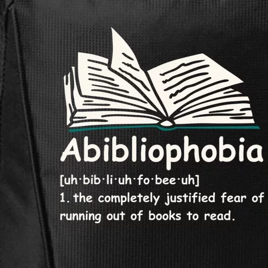 Abibliophobia Cute Gift Reading Bookworm Reader Gift City Backpack