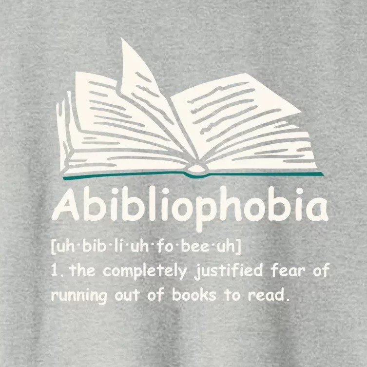 Abibliophobia Cute Gift Reading Bookworm Reader Gift Women's Crop Top Tee