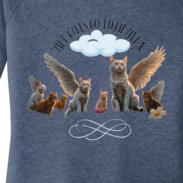 All Cats Go To Heaven Women's Perfect Tri Tunic Long Sleeve Shirt