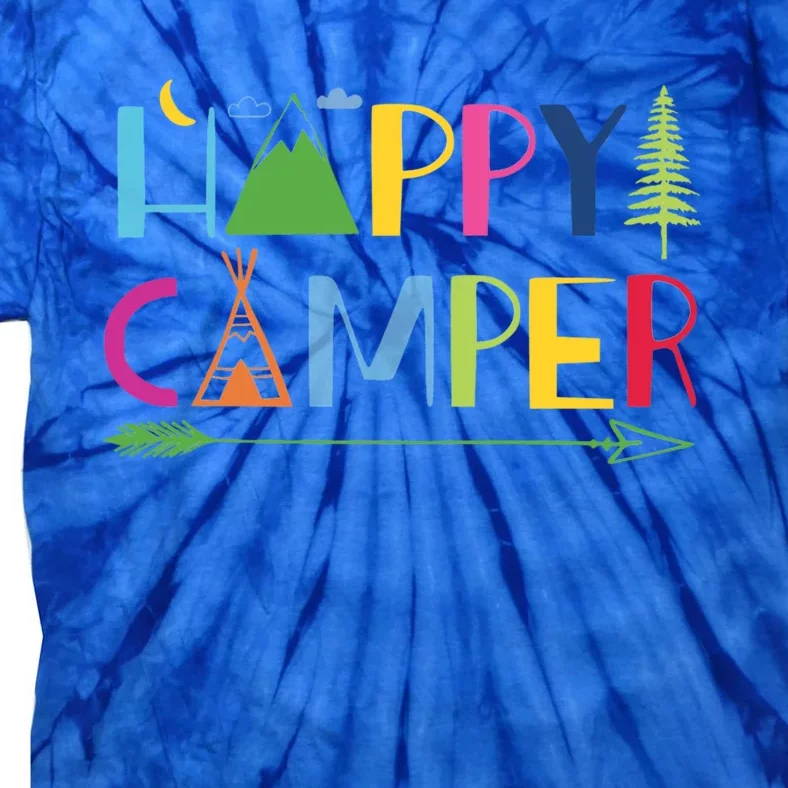 Arrow Camper Happy Summer Camp Camping Gift Great Gift Tie-Dye T-Shirt