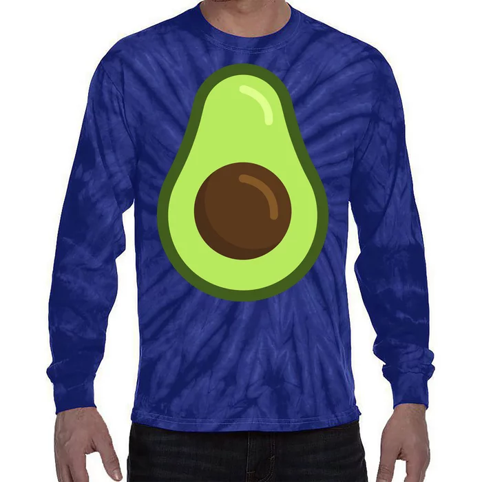 Avocado Costume Halloween Vegan Gift Tie-Dye Long Sleeve Shirt