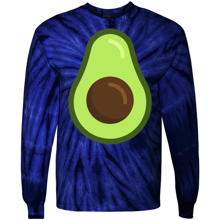 Avocado Costume Halloween Vegan Gift Tie-Dye Long Sleeve Shirt