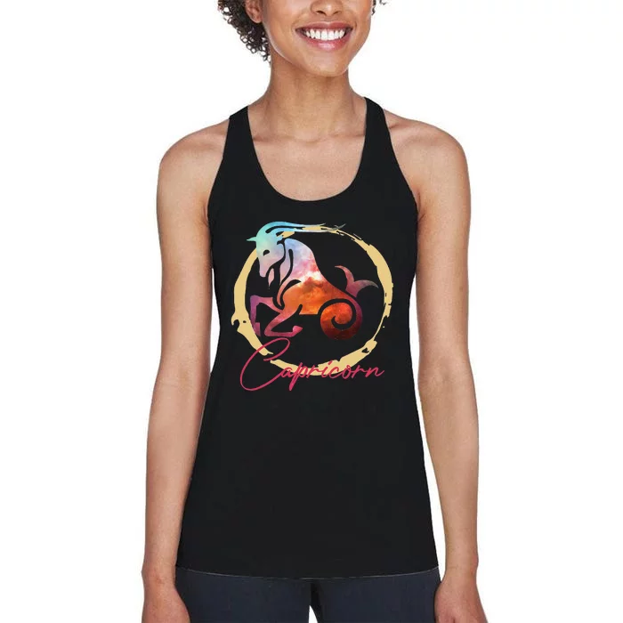 Astrology Capricorn Horoscope Zodiac Sign Women's Racerback Tank