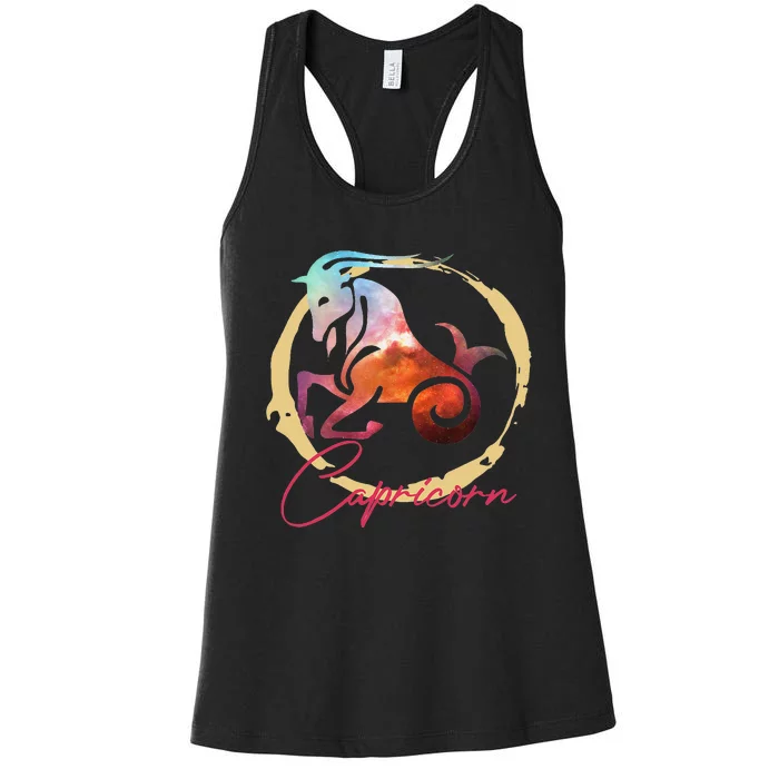 Astrology Capricorn Horoscope Zodiac Sign Women's Racerback Tank