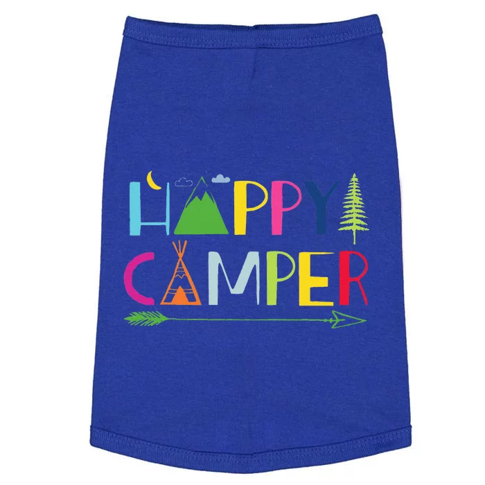 Arrow Camper Happy Summer Camp Camping Gift Doggie Tank