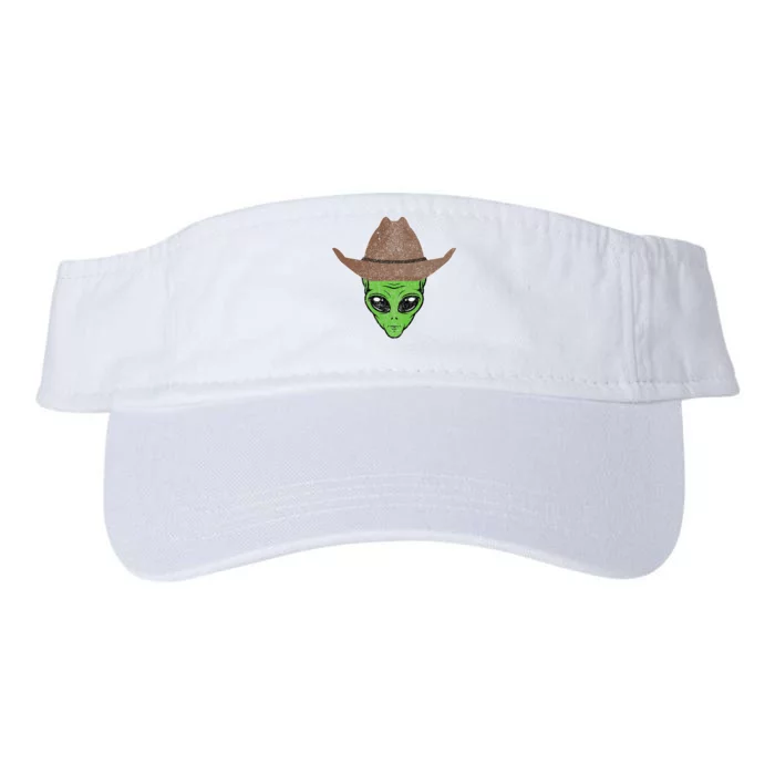 Alien Cowboy Hat Funny Halloween Gift For Outer Space Lover Valucap Bio-Washed Visor